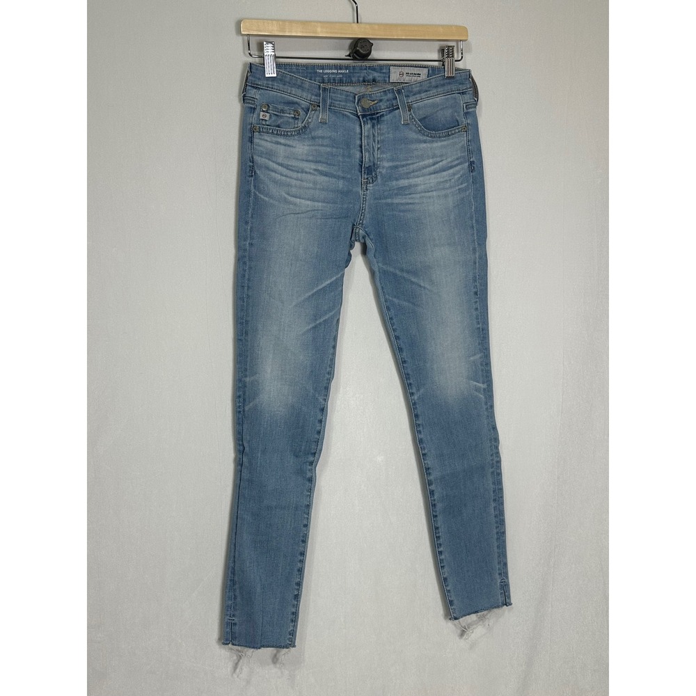AG Adriano Goldschmied The Legging Ankle Super Skinny Jeans Light 27R Raw Hem